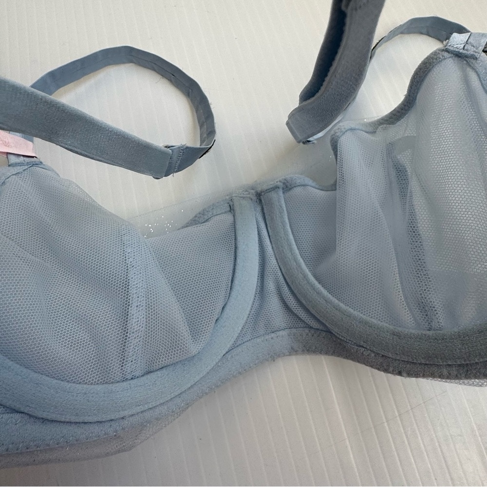 Victoria's Secret twinkle cameo Light Blue Tulle Bralette size XS baby blue - Picture 9 of 11